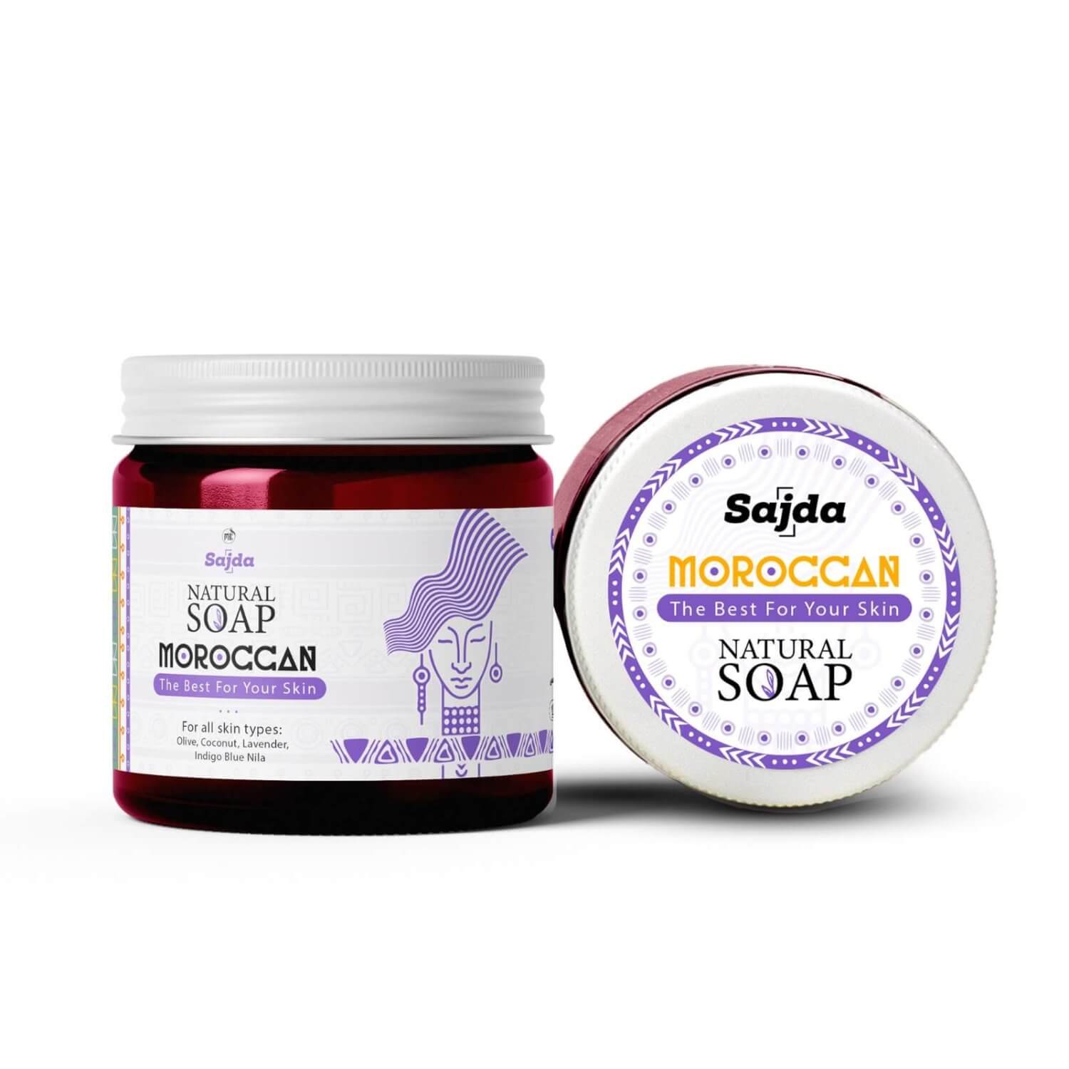 صابون مغربي باللافندر والنيلة الزرقاء